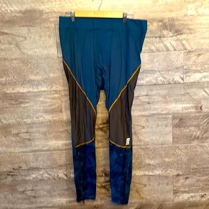 Second Skin Compression Leggings Men’s Size XXL Gray Green Gold